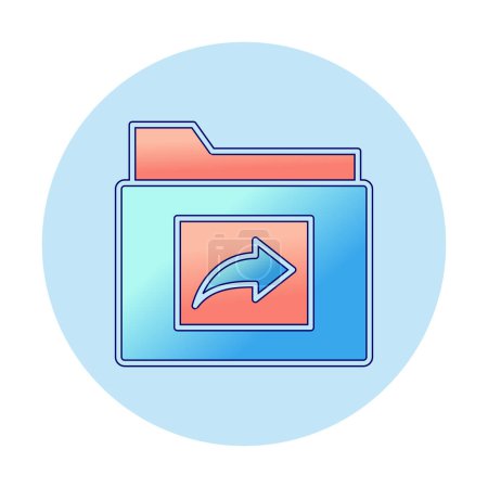 simple Folder Share icon, vector illustration