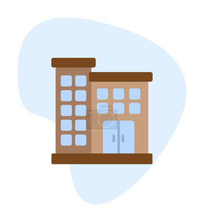 Illustration for Building flat vector icon - Royalty Free Image