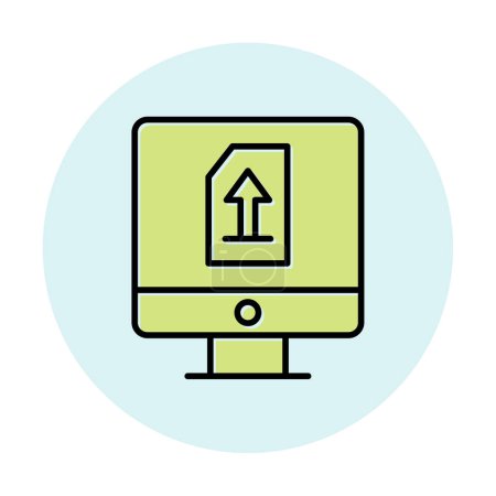Illustration for Upload Icon in trendy flat style - Royalty Free Image