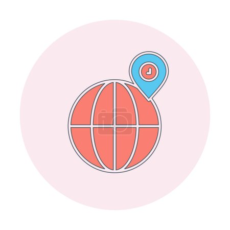 Illustration for Simple Globe Location icon, vector illustration - Royalty Free Image