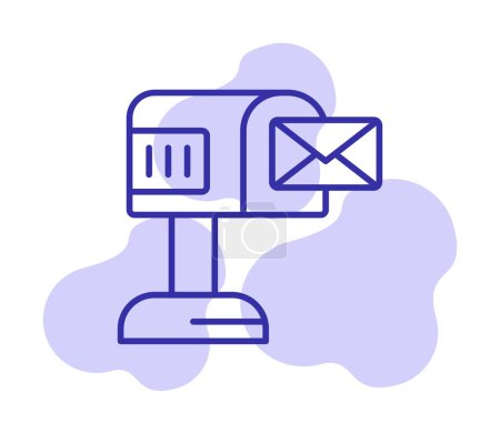 Illustration for Mailbox icon, vector illustration simple design - Royalty Free Image