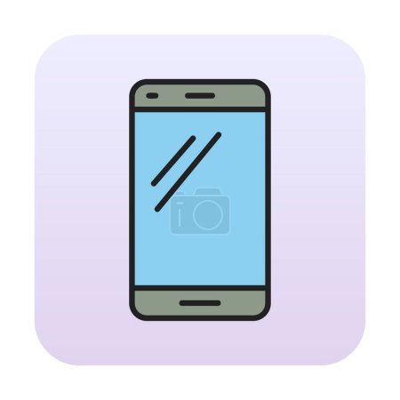 Téléchargez les illustrations : Icône smartphone, illustration vectorielle design simple - en licence libre de droit