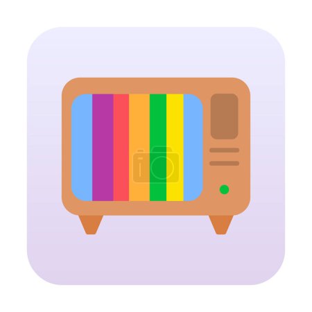 Ilustración de Icono de TV antiguo vector de ilustración - Imagen libre de derechos
