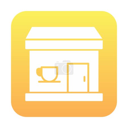 Illustration for Coffee Shop icon. Simple logo - Royalty Free Image
