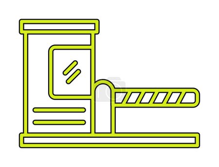 Téléchargez les illustrations : Illustration web de l'icône barrière de stationnement - en licence libre de droit