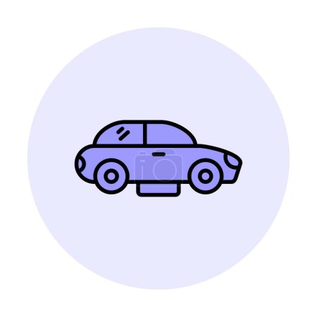 Ilustración de Icono plano del coche. Ilustración vectorial - Imagen libre de derechos