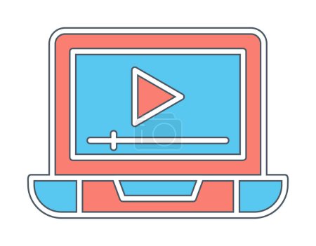 Ilustración de Video Icono de anuncio vector ilustración - Imagen libre de derechos