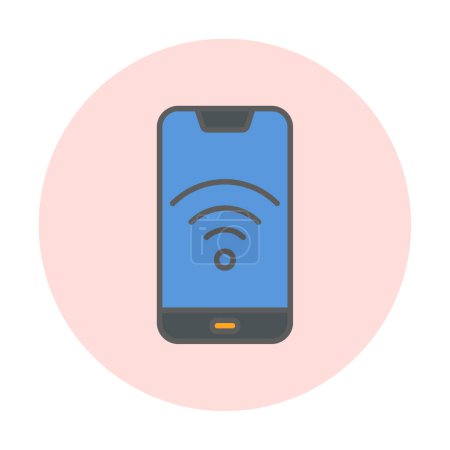 Photo for Smartphone wifi. web icon simple illustration - Royalty Free Image