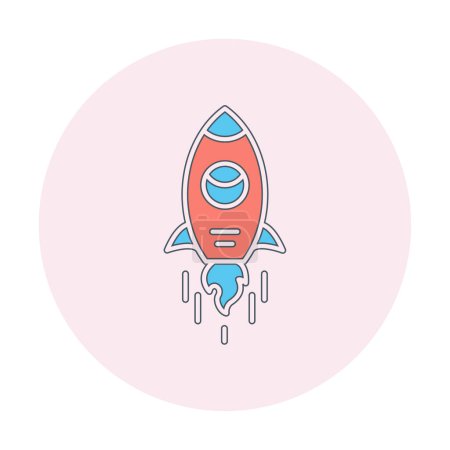 Illustration for Simple spaceship icon, vector illustration - Royalty Free Image