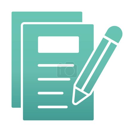 Illustration for Simple notepad icon, vector illustration - Royalty Free Image