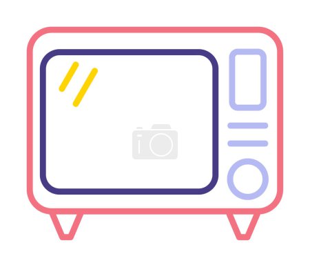 Illustration for Old Tv icon vector illustration - Royalty Free Image