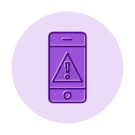 Ilustración de Alerta icono del teléfono móvil en estilo plano - Imagen libre de derechos