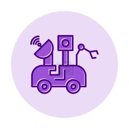 Illustration for Moon rover icon, vector illustration - Royalty Free Image