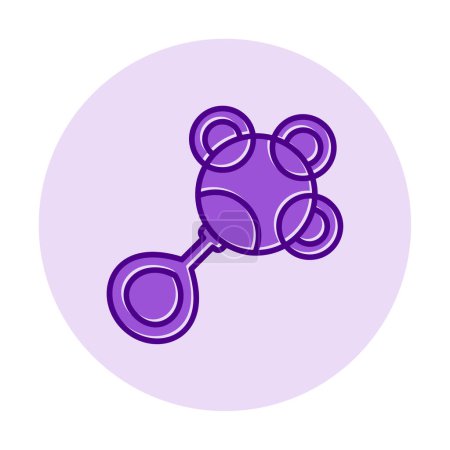 Illustration for Vector illustration of Rattle modern icon - Royalty Free Image