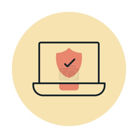 Illustration for Secure laptop icon vector illustration - Royalty Free Image