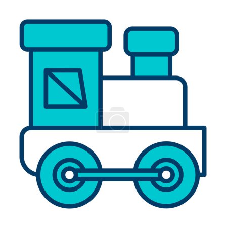Illustration for Vector illustration of a Baby Train icon. - Royalty Free Image