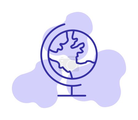 Téléchargez les illustrations : Icône de globe, illustration vectorielle design simple - en licence libre de droit