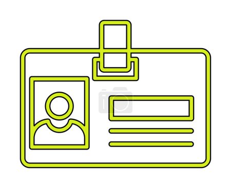 Ilustración de Icono de la tarjeta de identidad, vector ilustración diseño simple - Imagen libre de derechos