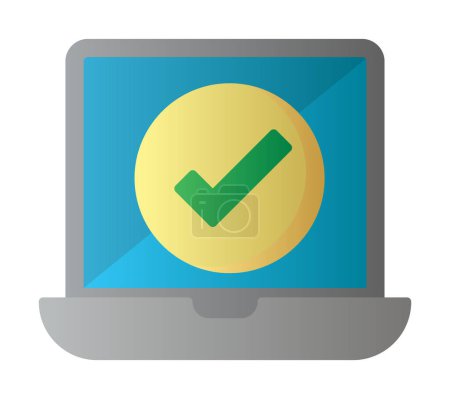 Illustration for Check mark vector icon - Royalty Free Image