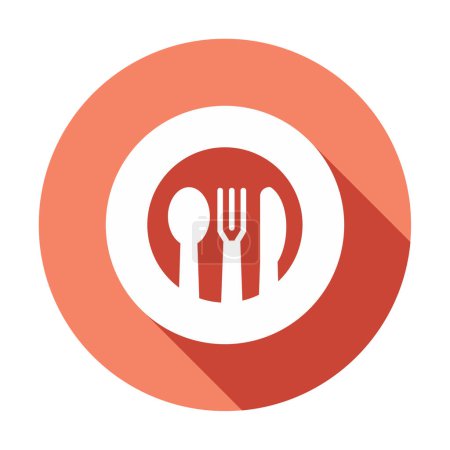 Illustration for Cutlery flat icon vector illustration - Royalty Free Image