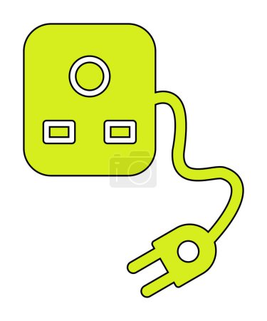 Illustration for Plug And Socket, web icon simple design - Royalty Free Image