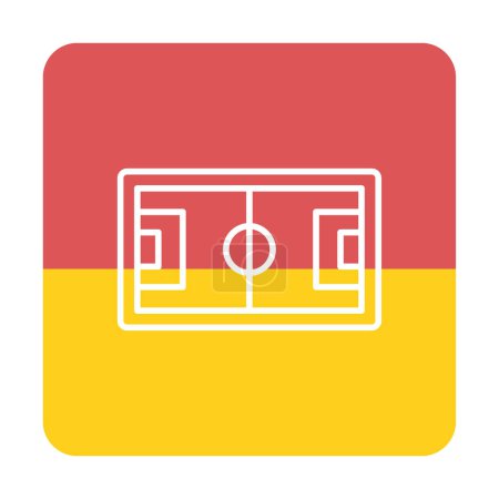Téléchargez les illustrations : Football Illustration de signe icône de terrain - en licence libre de droit