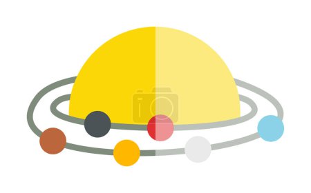 Illustration for Solar system. The planets revolve around the Sun - Royalty Free Image