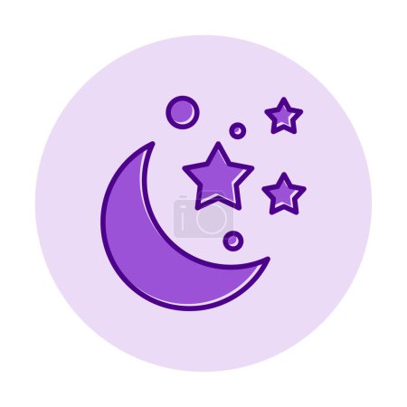 Illustration for Moon icon vector illustration   design - Royalty Free Image