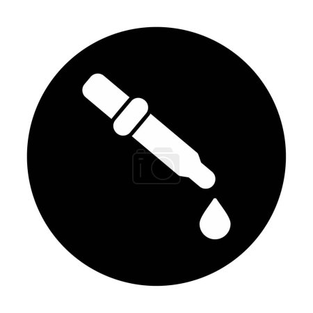 Téléchargez les illustrations : Modèle vectoriel de conception d'icône de ligne compte-gouttes médecine - en licence libre de droit