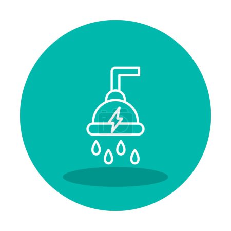Téléchargez les illustrations : Icône web douche d'eau, illustration - en licence libre de droit