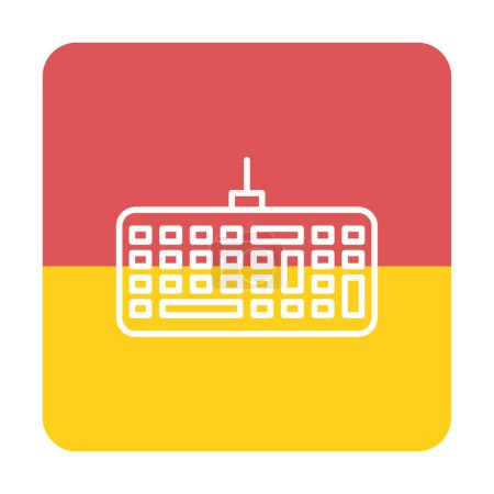 Illustration for Web simple illustration of wired keyboard icon - Royalty Free Image