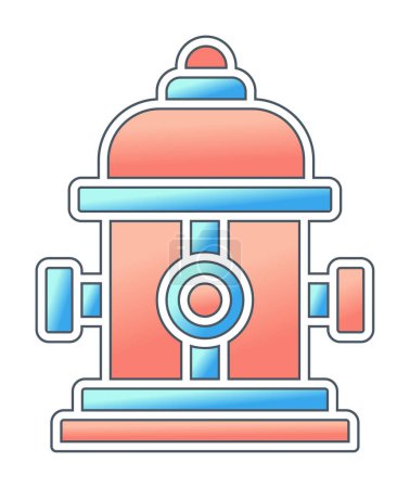 Ilustración de Ilustración vectorial del icono moderno de la boca de incendios - Imagen libre de derechos