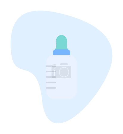 Téléchargez les illustrations : Simple élément icône web Baby Bottle - en licence libre de droit