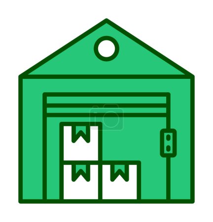Foto de Ilustración simple del icono de vector de almacén para web - Imagen libre de derechos