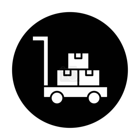 Trolley-Symbol, Vektor-Illustration Design.