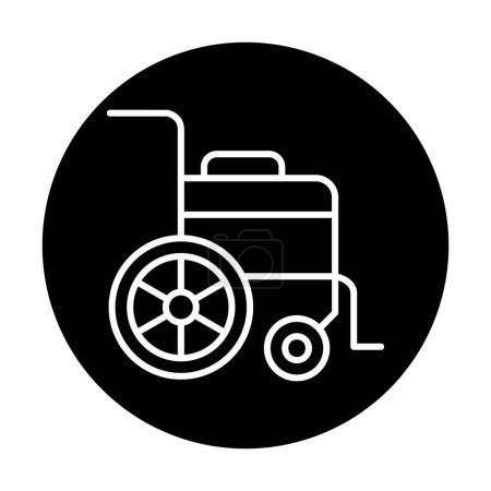 Ilustración de Icono de silla de ruedas vector ilustración - Imagen libre de derechos