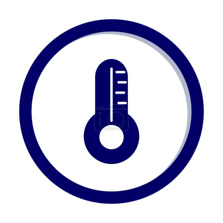 Illustration for Temperature thermometer  icon in flat style - Royalty Free Image
