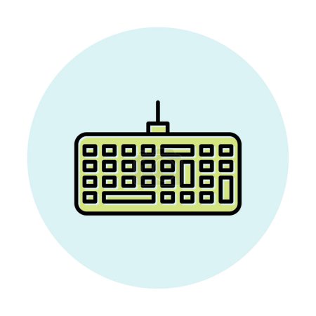 Téléchargez les illustrations : Illustration simple web de l'icône du clavier filaire - en licence libre de droit
