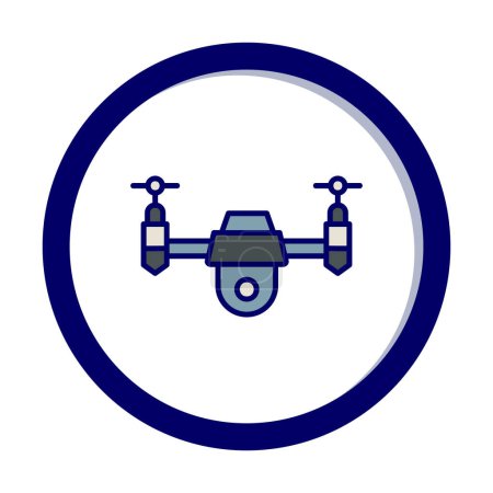 Téléchargez les illustrations : Illustration vectorielle d'icône web de drone graphique - en licence libre de droit