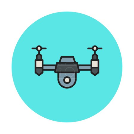 Illustration for Graphic Drone web icon vector illustration - Royalty Free Image