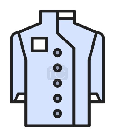 Téléchargez les illustrations : Icône web Chef Coat, illustration vectorielle - en licence libre de droit