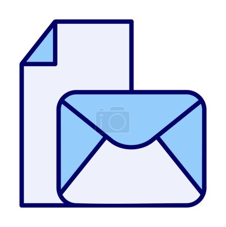 Ilustración de Icono de correo, ilustración vectorial - Imagen libre de derechos