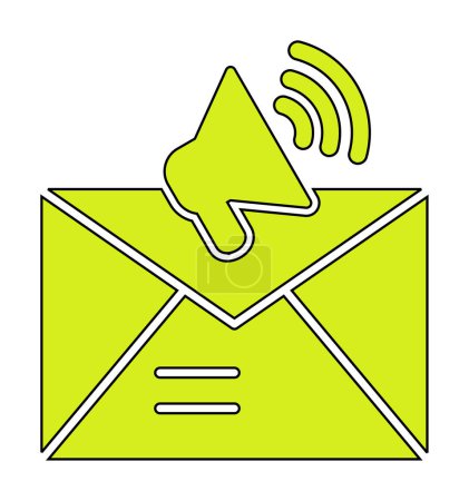 Ilustración de Simple icono de Email Marketing, ilustración vectorial - Imagen libre de derechos