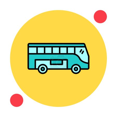 Illustration for Bus icon design logo template - Royalty Free Image