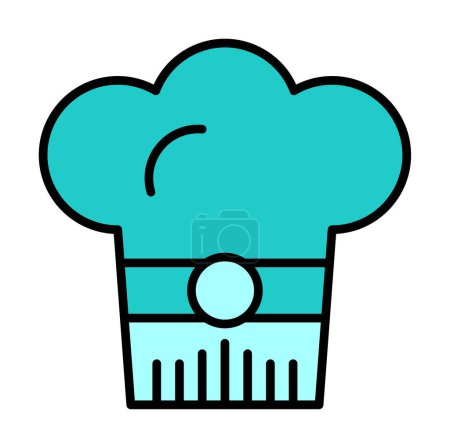 Illustration for Chef Hat. web icon simple illustration - Royalty Free Image