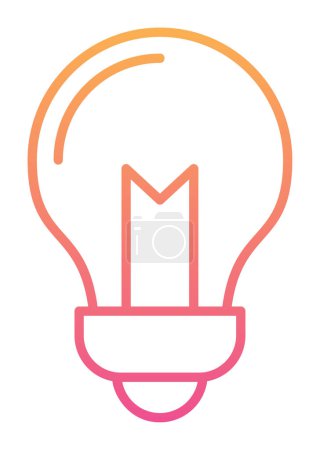 Téléchargez les illustrations : Icône web ampoule illustration simple - en licence libre de droit