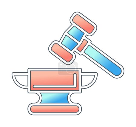 Illustration for Anvil icon, vector illustration simple design - Royalty Free Image