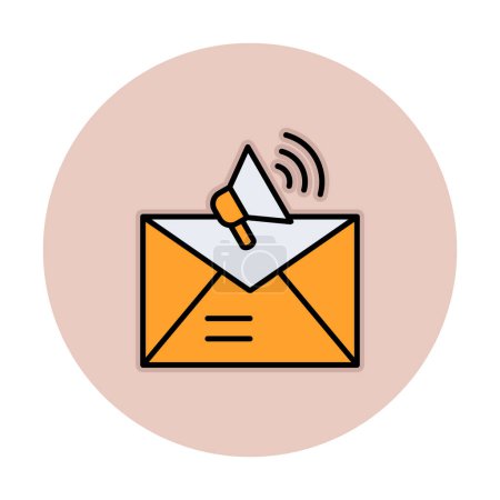 Ilustración de Simple icono de Email Marketing, ilustración vectorial - Imagen libre de derechos