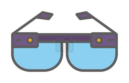 Ilustración de Icono de gafas inteligentes ilustración vectorial - Imagen libre de derechos