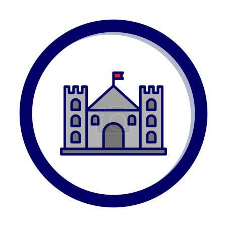Ilustración de Icono del castillo. Ilustración vectorial - Imagen libre de derechos